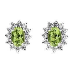 Genuine 2.28 ctwPeridot Earring 14kt Yellow or White Gold 2.1g