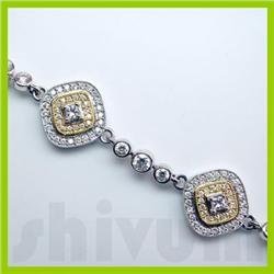 Genuine 1.81 ctw 14K Diamond Studded Fashion Bracelet HI SI3