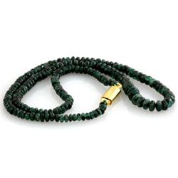 Natural Emerald Necklace 46.36ctw with brass clasp