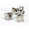 Image 1 : 0.66 ctw Round cut Diamond Stud Earrings, F-G, SI-I,  (push back)