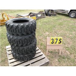 10-16.5 Skid loader tires  SOLD X4