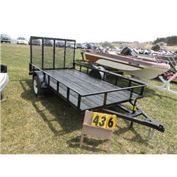 2010 J&W 6 1/2 x 12 Rampgate trailer  SN-5E5US1217AL001857