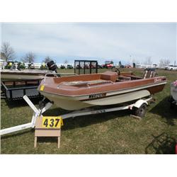 1978 Forester 14ft boat w/trailer      SN-FBT803178H