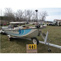 1981 Gruman 15 ft boat w/trailer      SN-GBMA0854M81D