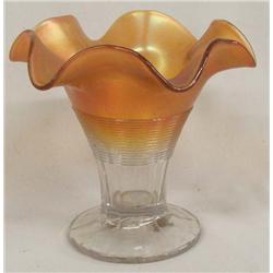 Carnival Glass Pedestal Bowl