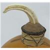 Image 3 : African Gourd With Bone And Woven Stopper