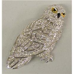 Vintage Estate Horned Owl Pin