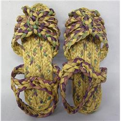 Pair of Mexican Child's Straw Sandals