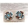 Image 2 : Native American Zuni Inlay Earrings by Natachee