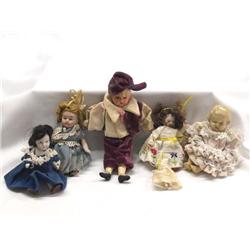 Collection of Antique Bisque Porcelain Dolls