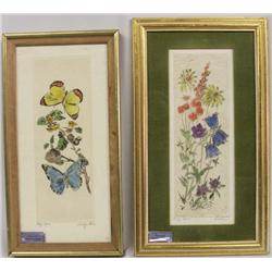 2 Vintage Framed Etchings