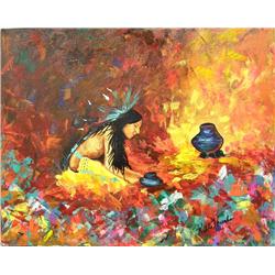 Original Acrylic Painting by Kills Thunder