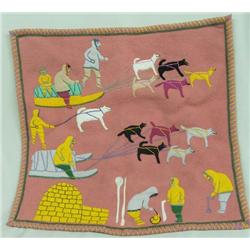 Alaskan Eskimo Applique Child's Blanket