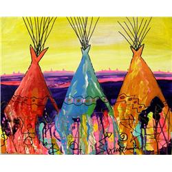 Original Acrylic Painting by Kills Thunder