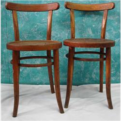 2 Vintage Wood Cafe Chairs MUST BE PICKED UP