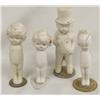 Image 4 : 9 Antique Bisque Dolls On Coin Stands