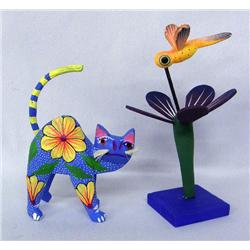 Oaxacan Alebrije Hummingbird and Cat