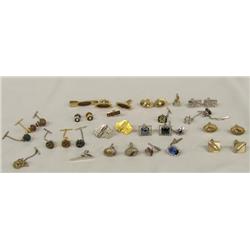 Estate Collection of 6 Cuff Link/Tie Tac Sets Plus Misc.