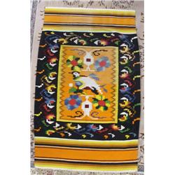 Vintage Texcoco Blanket made on 2 Looms