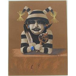 Native American Navajo Painting By Fred Cleveland