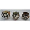 Image 2 : 3 Native American Acoma Small Pottery Pieces
