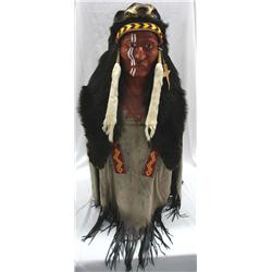 Native American Compositon Sioux with Bearskin Dance Cape