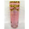 Image 1 : Gilded Cranberry Glass Vase