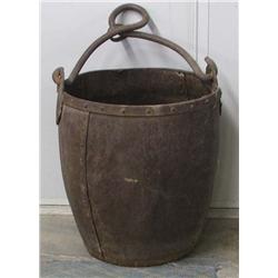 Antique Iron Ore Bucket MUST BE PICKED UP
