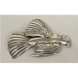 Mexican Taxco  Silver Bird Pin
