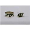 Image 1 : Native American Hopi Sterling Ring and Ear Cuff