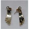 Image 3 : Native American Zuni 14Kt Gold Pierced Earrings