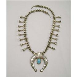 Native American Navajo Sandcast Squash Blossom