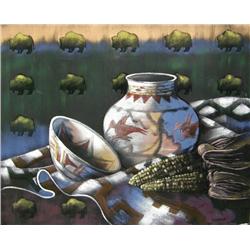 Southwest Themed Acrylic Painting, MUST PICK UP