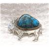 Image 1 : Native American Navajo Buffalo Pin by M. Francis
