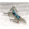 Image 2 : Native American Navajo Inlay Horse Pin by Vandever