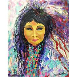 Original Acrylic Painting by Kills Thunder