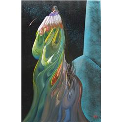 Native American Cherokee Painting by Bill Rabbit