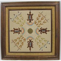 Native American Navajo Sand Painting By Lucy Curtis