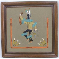 Native American Navajo Sand Painting by Lucy Curtis