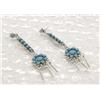 Image 2 : Native American Zuni Petit Point Turquoise Earrings