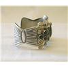 Image 2 : Native American Navajo Sterling Jet Cuff Bracelet