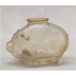 Vintage Carnival Glass Piggy Bank