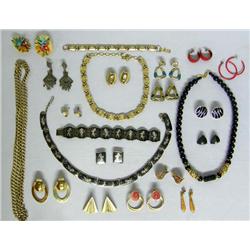 Estate Costume Jewelry + Silver Siamese Set