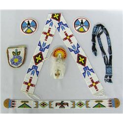 7 Pieces Native American Pueblo Beadwork
