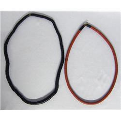 Two African Thin Shell Bead Necklaces