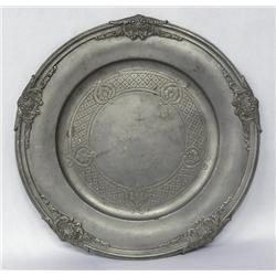 Belgian Pewter Plate by Les Potstainiers Hutois