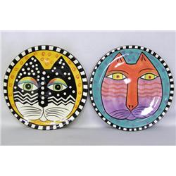 1998 Porcelain Laurel Burch Cat Plates