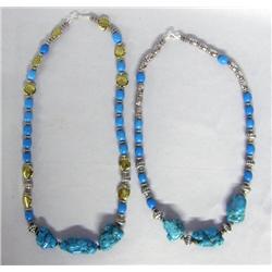 Two Turquoise Bead Necklaces