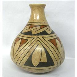 Mata Ortiz Polychrome on Marbled Pot by L.O.