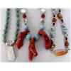 Image 3 : Six Turquoise, Coral, Shell and Agate Necklaces